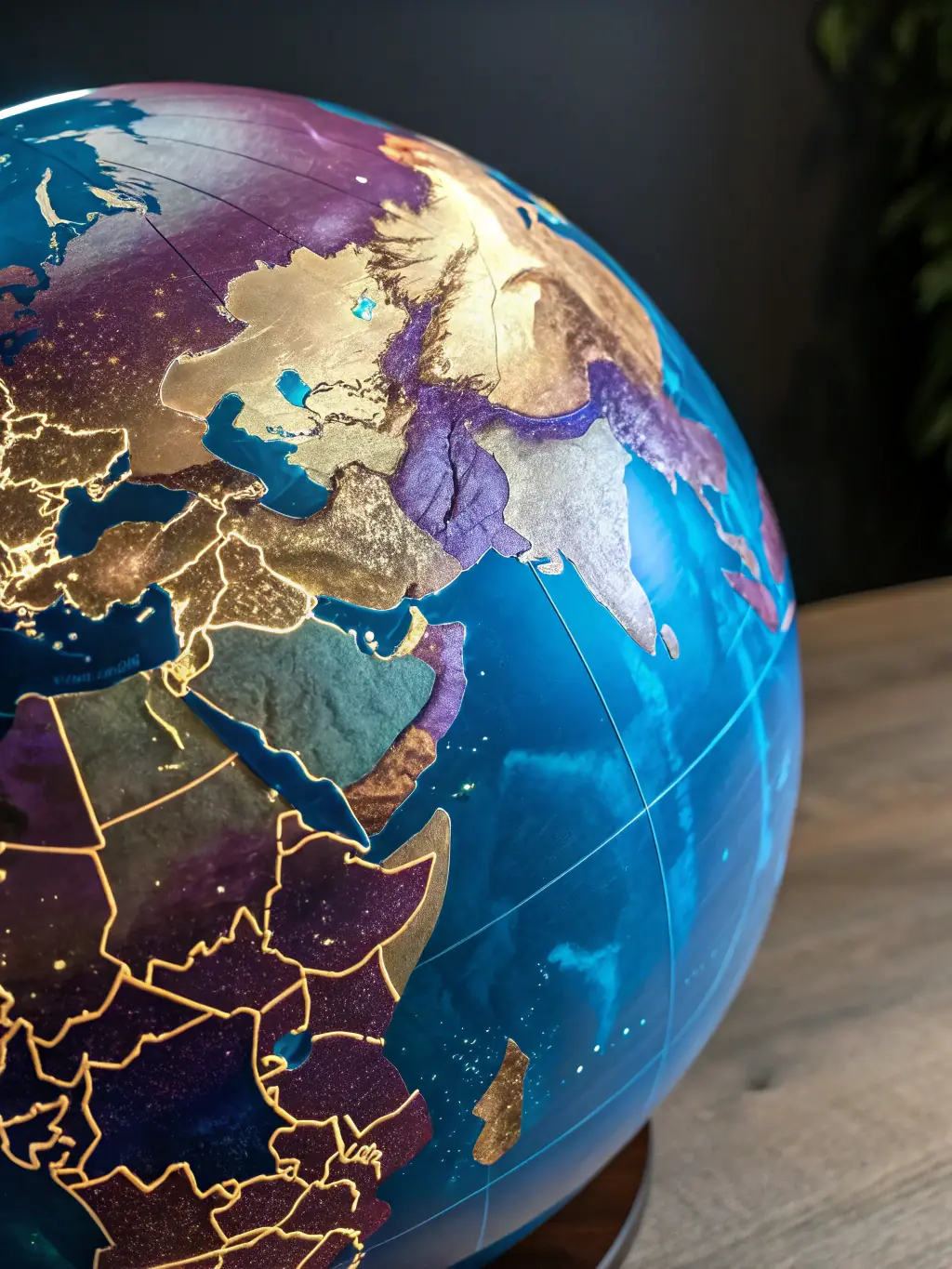A digital globe surrounded by interconnected business icons, representing Tax Blocker's international company structuring services.